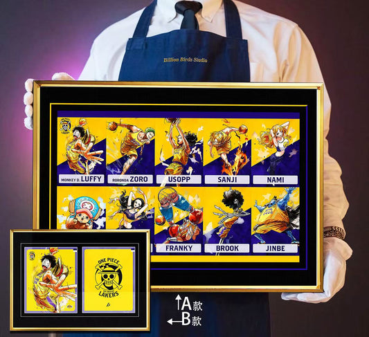 《草帽团湖人队——球员》
海贼王湖人队草帽团路飞索隆娜美山治乔巴装饰画